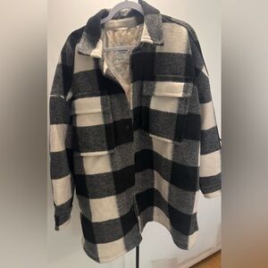 Black and White Plaid Jacket